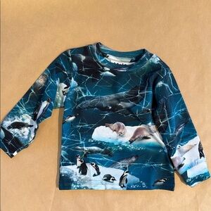 Molo Arctic Adventure Rashguard - Blue and White
